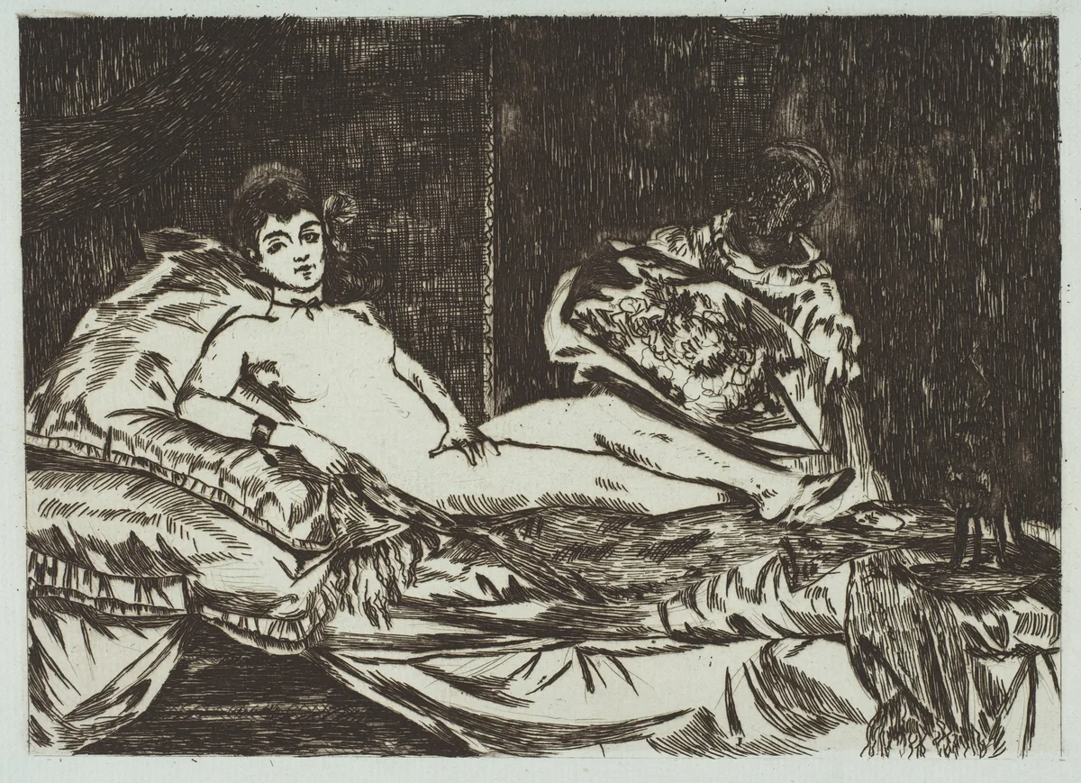 Olympia (large plate) by Edouard Manet, print, 1867