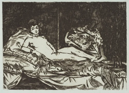 Olympia (large plate) by Edouard Manet, print, 1867