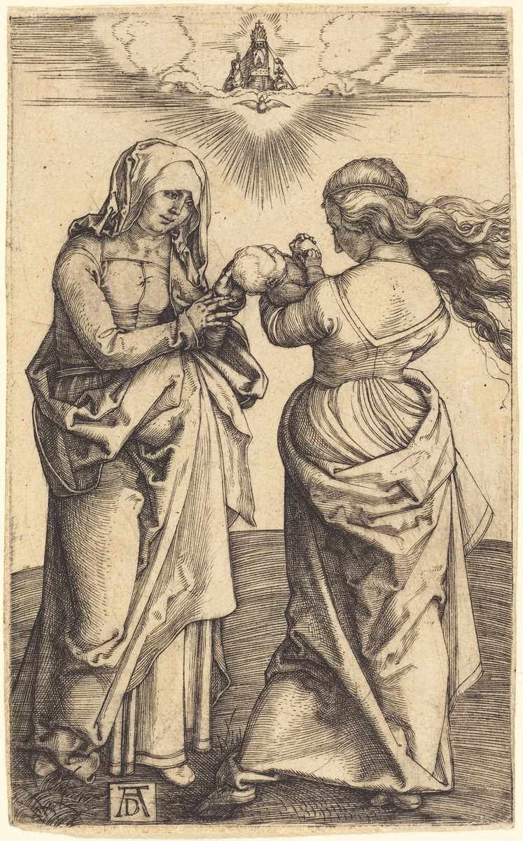 The Virgin and Child with Saint Anne by Albrecht Dürer, print, 1500
