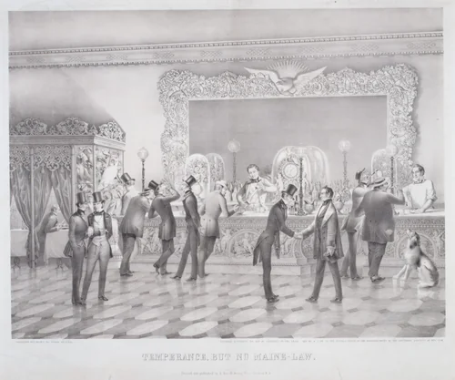 Temperance, but No Maine Law by Augustus Fay, print, 1854