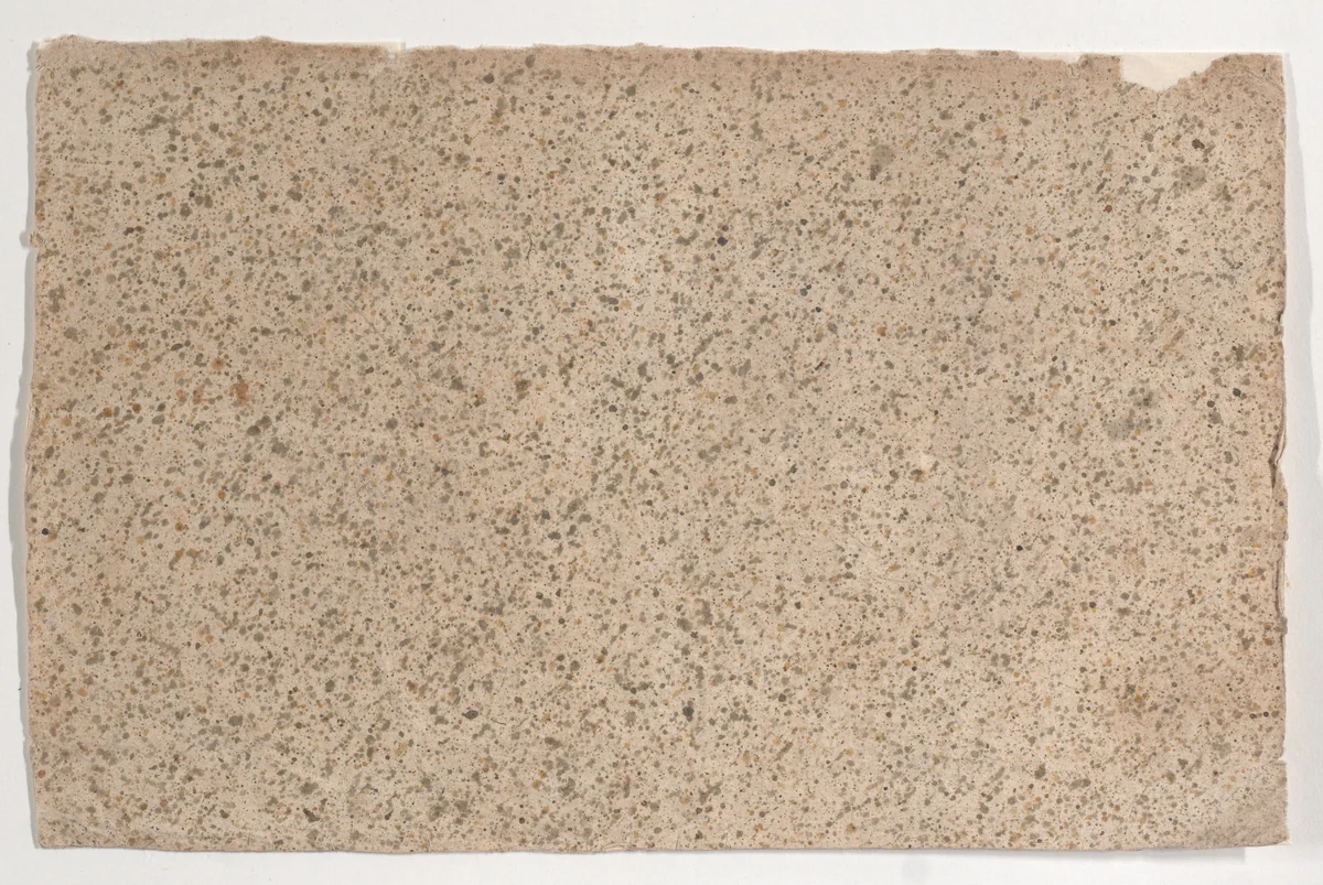 Sheet with an overall brown speckle pattern by anonymous, print, 1800-1900