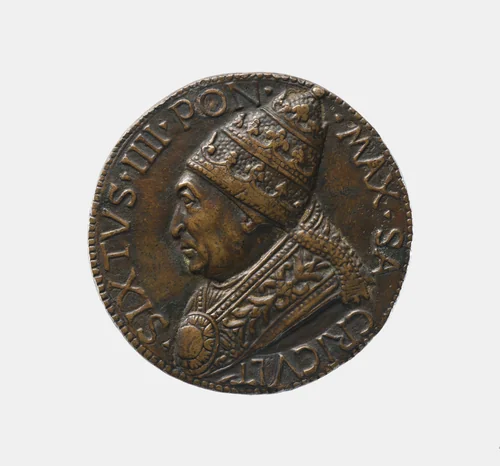 Pope Sixtus IV (Francesco della Rovere, 1414–84, r. 1471–84) by Andrea Guazzalotti, metalwork, 1481