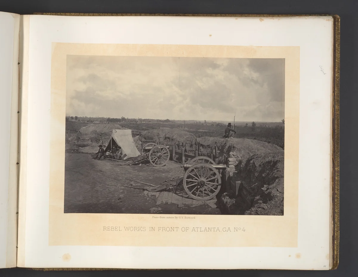 Rebel Works in Front of Atlanta, Georgia No. 4 by George N. Barnard, photograph, 1860-1869