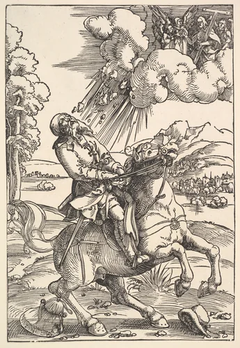 Conversion of Paul by Hans Baldung, print, 1503-1513