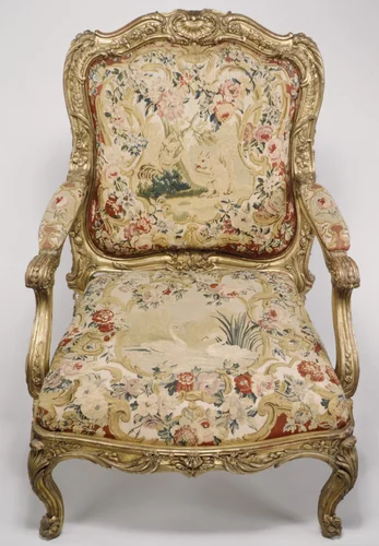 Chair back by Beauvais, textile, 1754-1756