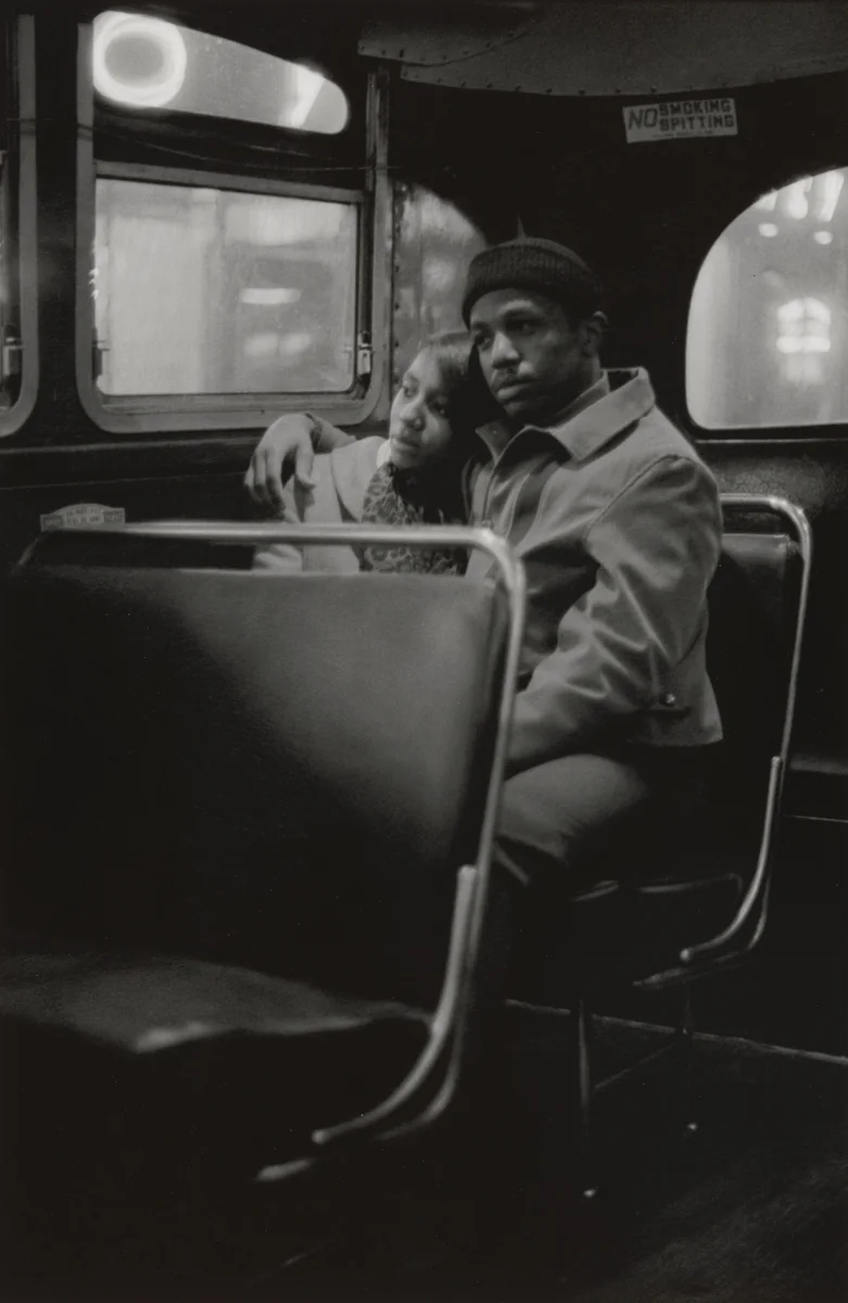 Love on the Bus, Chicago, Illinois by John Simmons, photograph, 1967