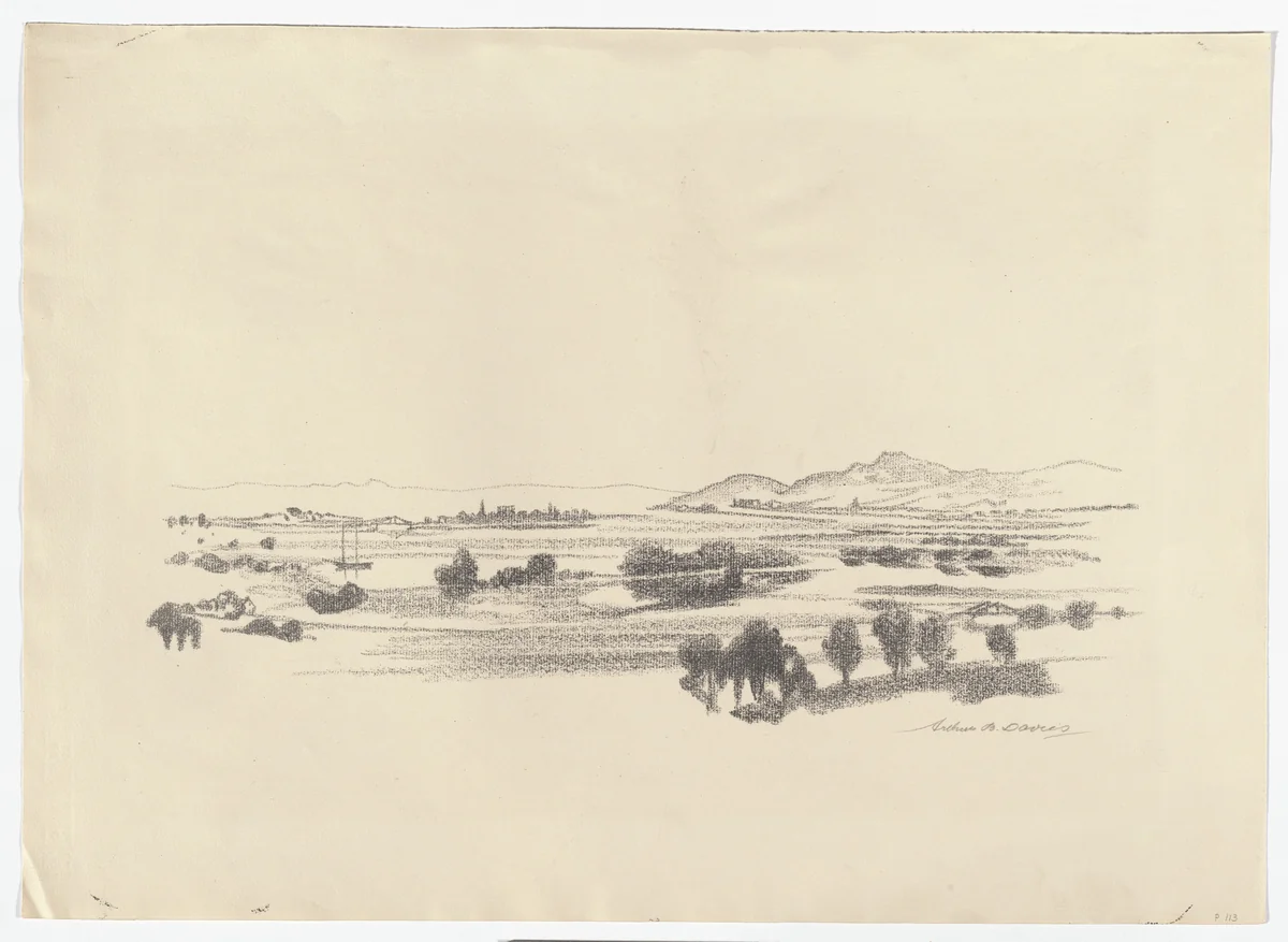 Grassy Point, Hudson River by Arthur B. Davies, print, 1924