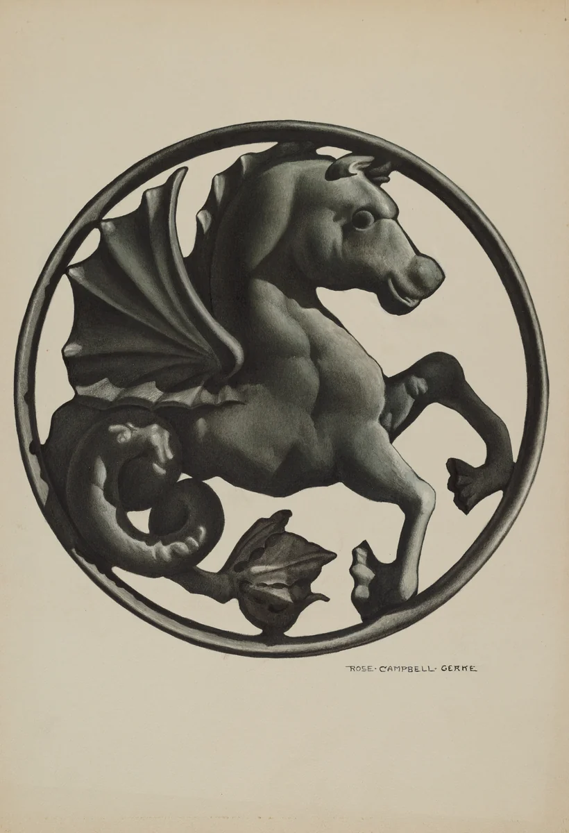 Portion of Fence by Rose Campbell-Gerke, index of american design, 1941