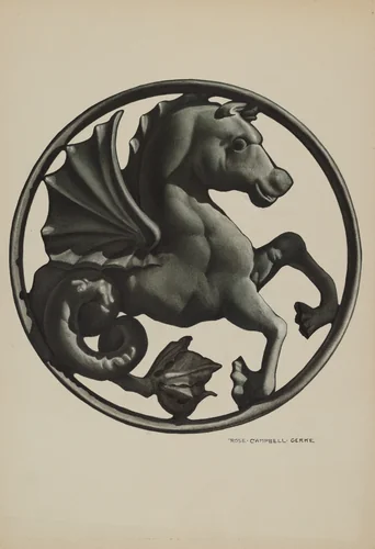 Portion of Fence by Rose Campbell-Gerke, index of american design, 1941