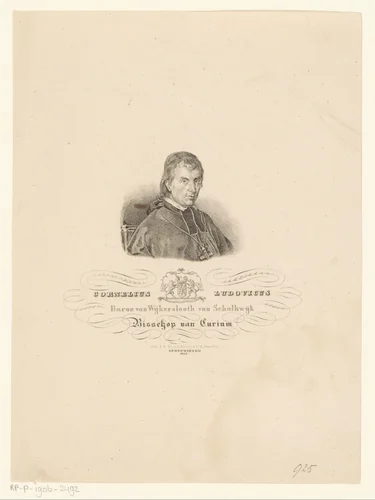 Portret van Cornelius Ludovicus de Wijkerslooth by anonymous, print, 1839