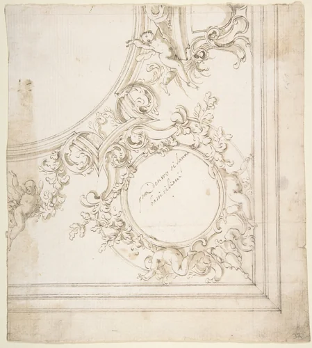 Design for a Ceiling Decoration by Donato Giuseppe Frisoni, drawing, 1709-1720