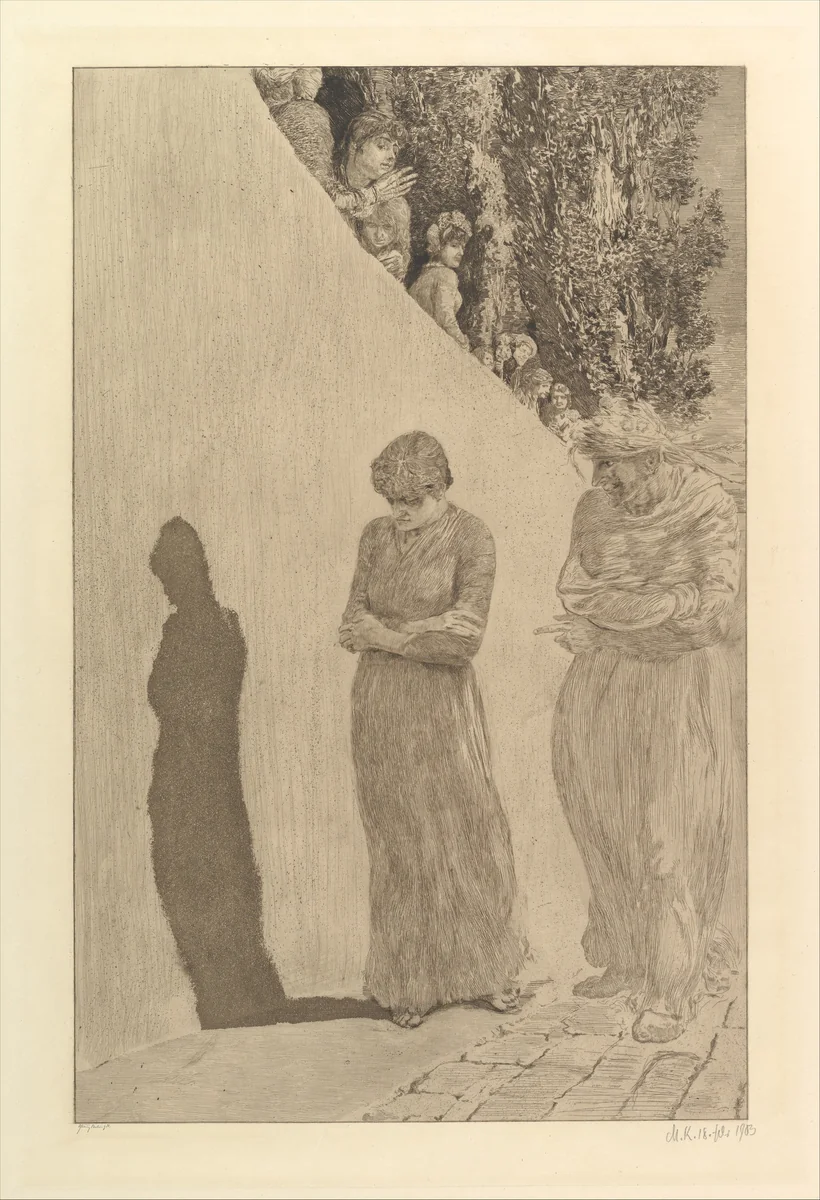 Shame (from the series A Love) by Max Klinger, print, 1887-1903