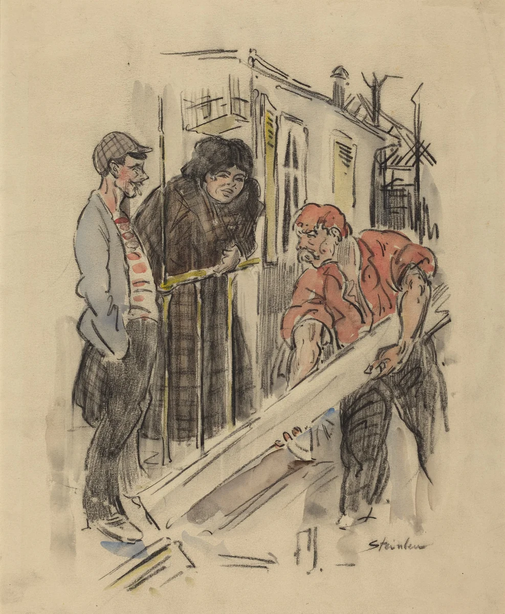 Gossips by Théophile Alexandre Steinlen, drawing, 1859-1923