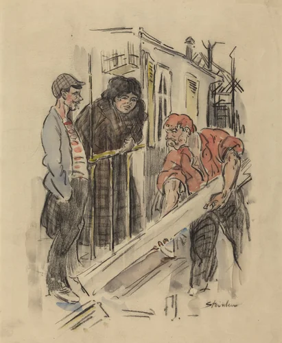 Gossips by Théophile Alexandre Steinlen, drawing, 1859-1923