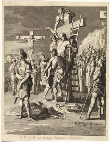 Kruisafname by Caspar Luyken, print, 1708
