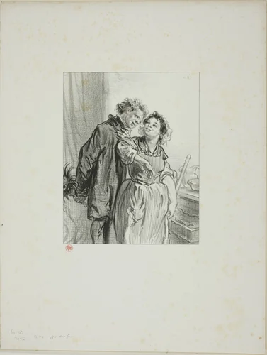 Masks and faces: Have you done? by Paul Gavarni, print, 1857-1858