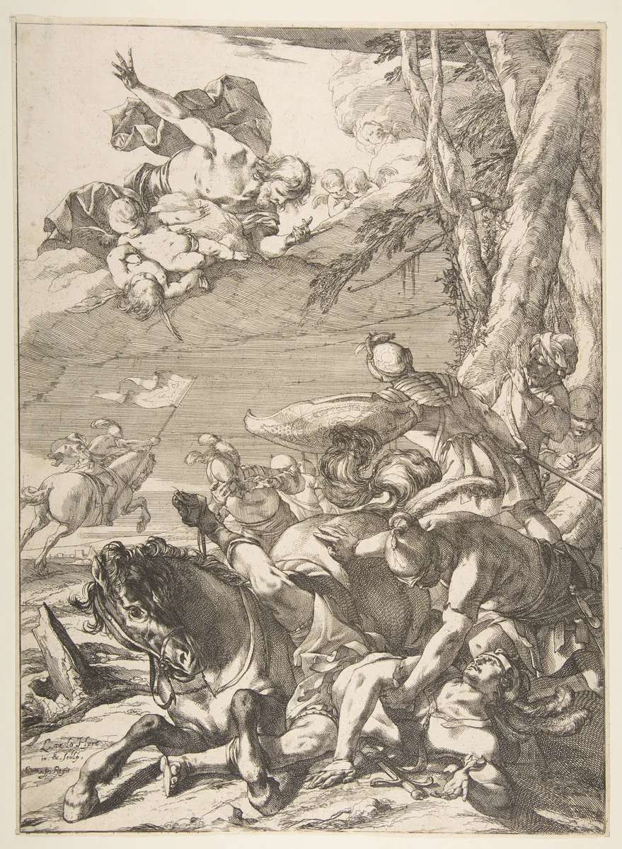 Conversion of St. Paul by Laurent de La Hyre, print, 1632-1642