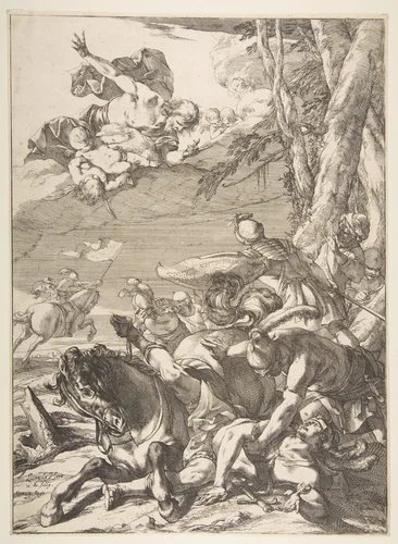 Conversion of St. Paul by Laurent de La Hyre, print, 1632-1642