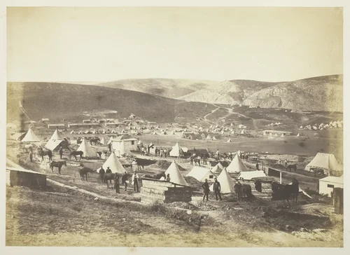 Camp of the 5th Dragoon Guards by Roger Fenton, photograph, 1855