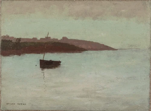 Fishing Boat by Odilon Redon, painting, 1875