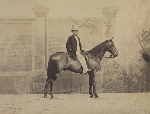 Man on a Horse by Nadar, photograph, 1860-1869