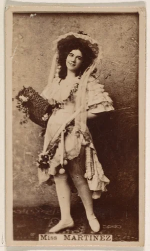 Miss Martinez, from the Actresses series (N245) issued by Kinney Brothers to promote Sweet Caporal Cigarettes by Kinney Brothers Tobacco Company, photograph, 1890