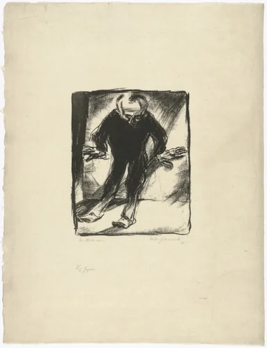 To Be Tired (Das Müde-sein) by Walter Gramatté, print, 1918