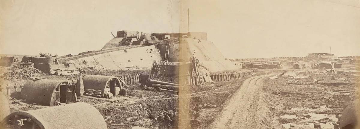 Interior of the Second North Fort After Its Surrender on August 21, 1860, Wherein 2000 Prisoners Were Taken by Felice Beato, photograph, 1860