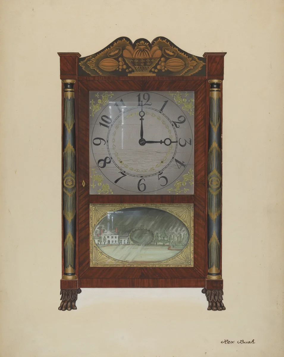 Clock by Rex F. Bush, index of american design, 1938