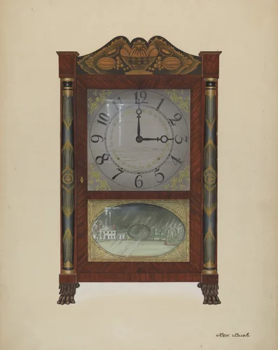Clock by Rex F. Bush, index of american design, 1938
