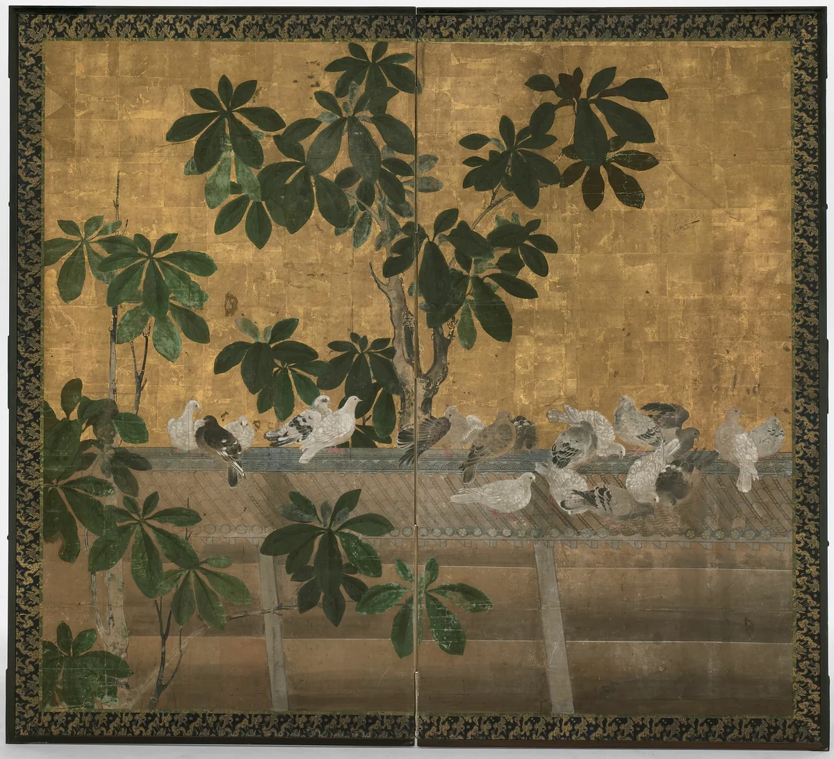 Pigeons and Rhododendrons by Unknown Artist, other, 1667-1699