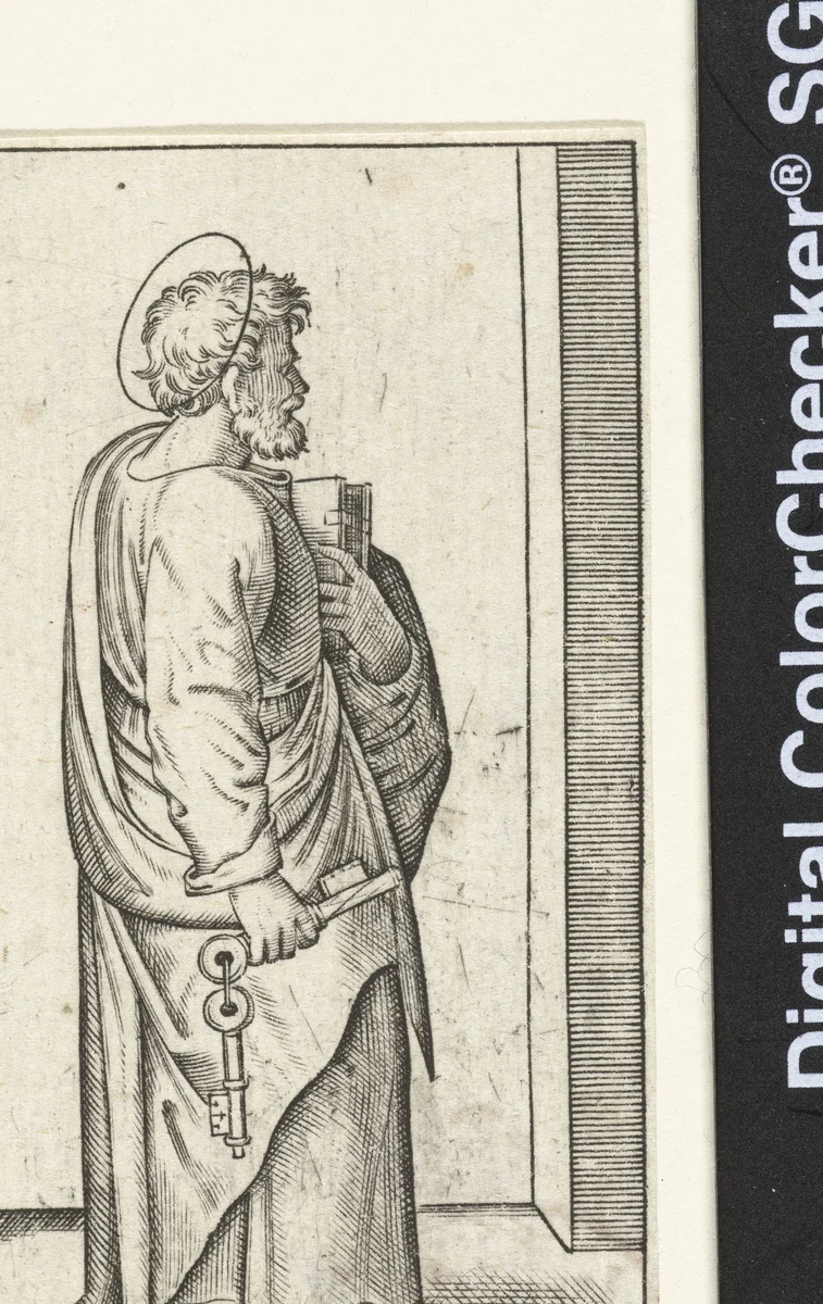 Apostel Petrus met sleutels by anonymous, print, 1517-1577
