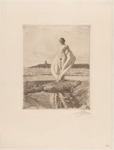The Swan by Anders Zorn, print, 1915