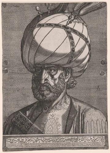 Portrait of Ismail, Ambassador of the Persian Shah Tahmasp I by Melchior Lorck, print, 1562