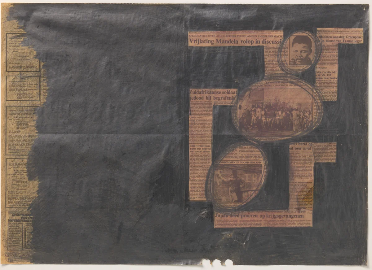 Mandela Astraal by Kees de Goede, drawing, 1985