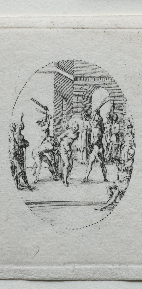 The Mysteries of the Passion: The Flagellation by Jacques Callot, print, 1631