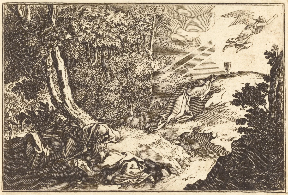 Agony in the Garden by Sébastien Le Clerc I, print, 1600-1699