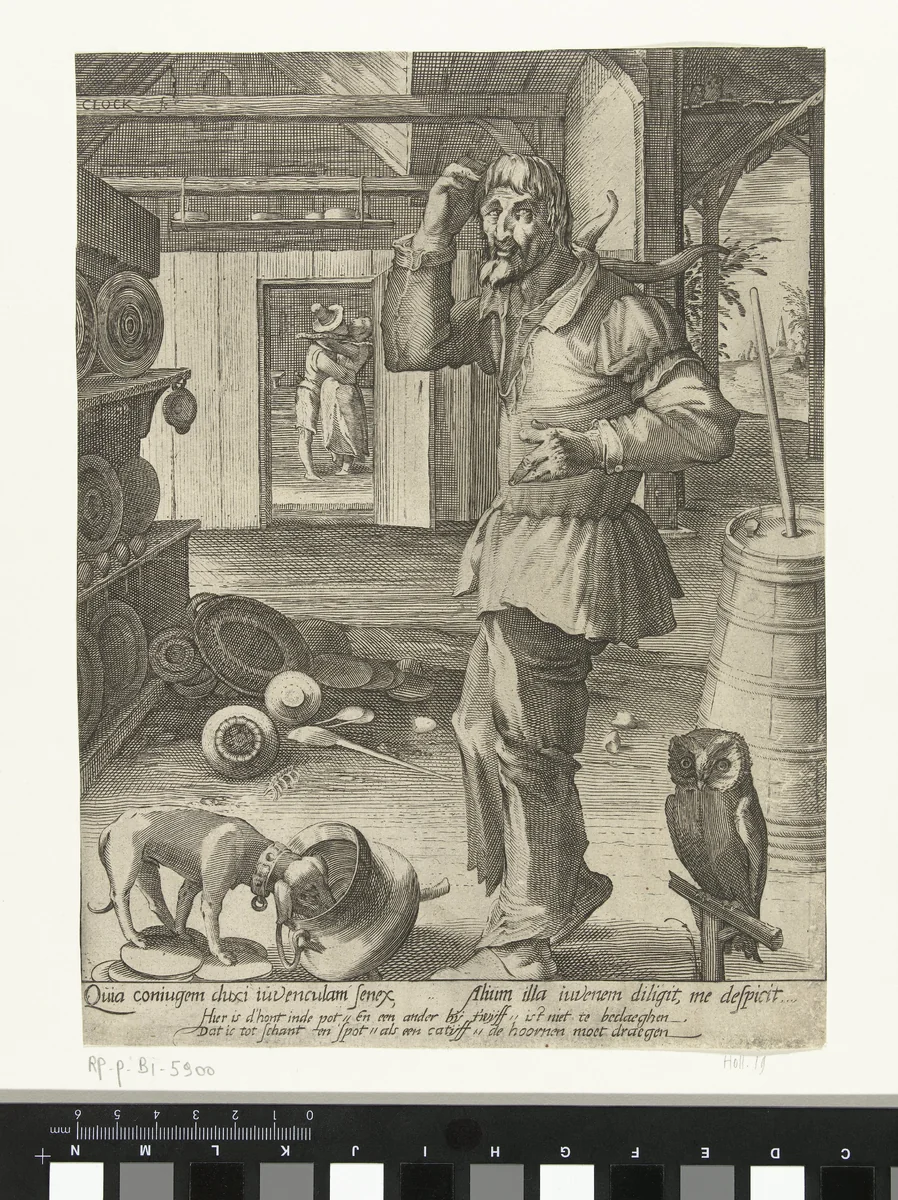 Hoorndrager by Unknown, print, 1586-1602