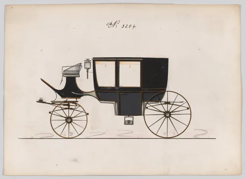 Coach #3204 by Brewster & Co., drawing, 1876