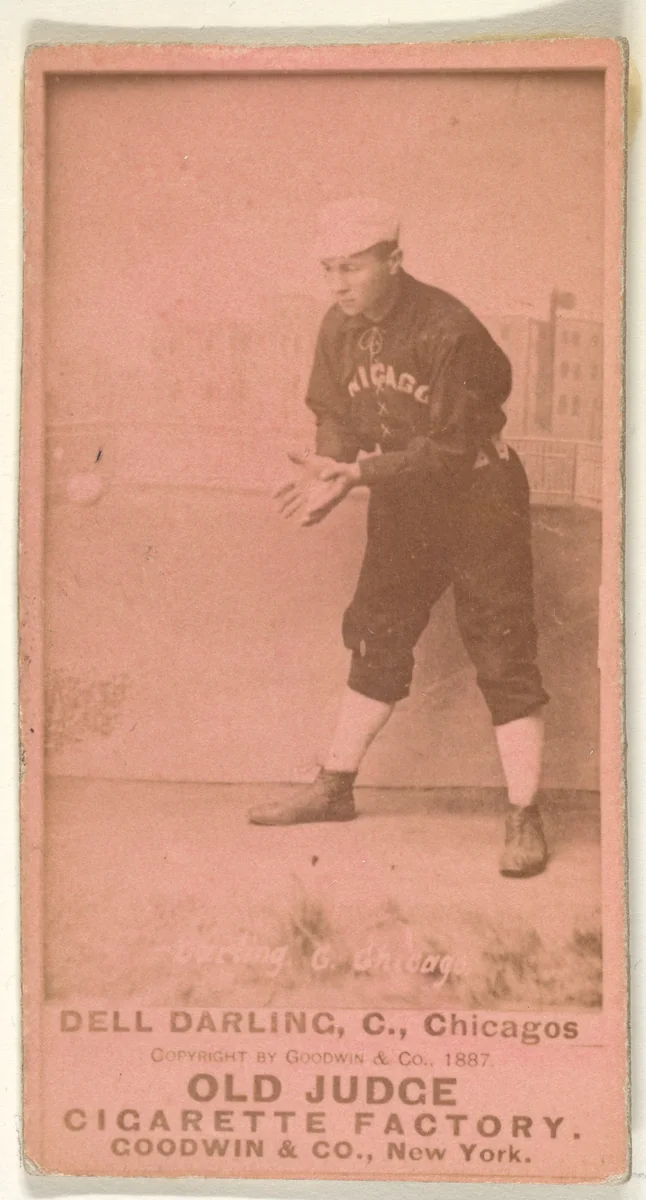 Dell Darling, Catcher, Chicago, from the Old Judge series (N172) for Old Judge Cigarettes by Goodwin & Company, photograph, 1887