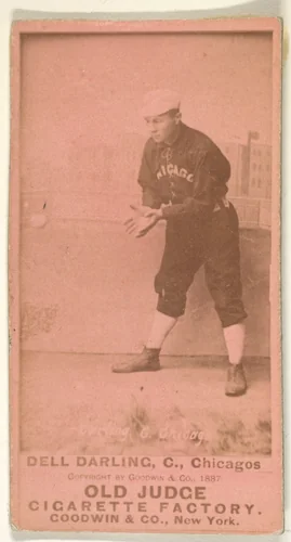 Dell Darling, Catcher, Chicago, from the Old Judge series (N172) for Old Judge Cigarettes by Goodwin & Company, photograph, 1887