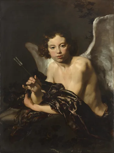 Cupid (Amor) by Johann Liss, painting, 1625-1635