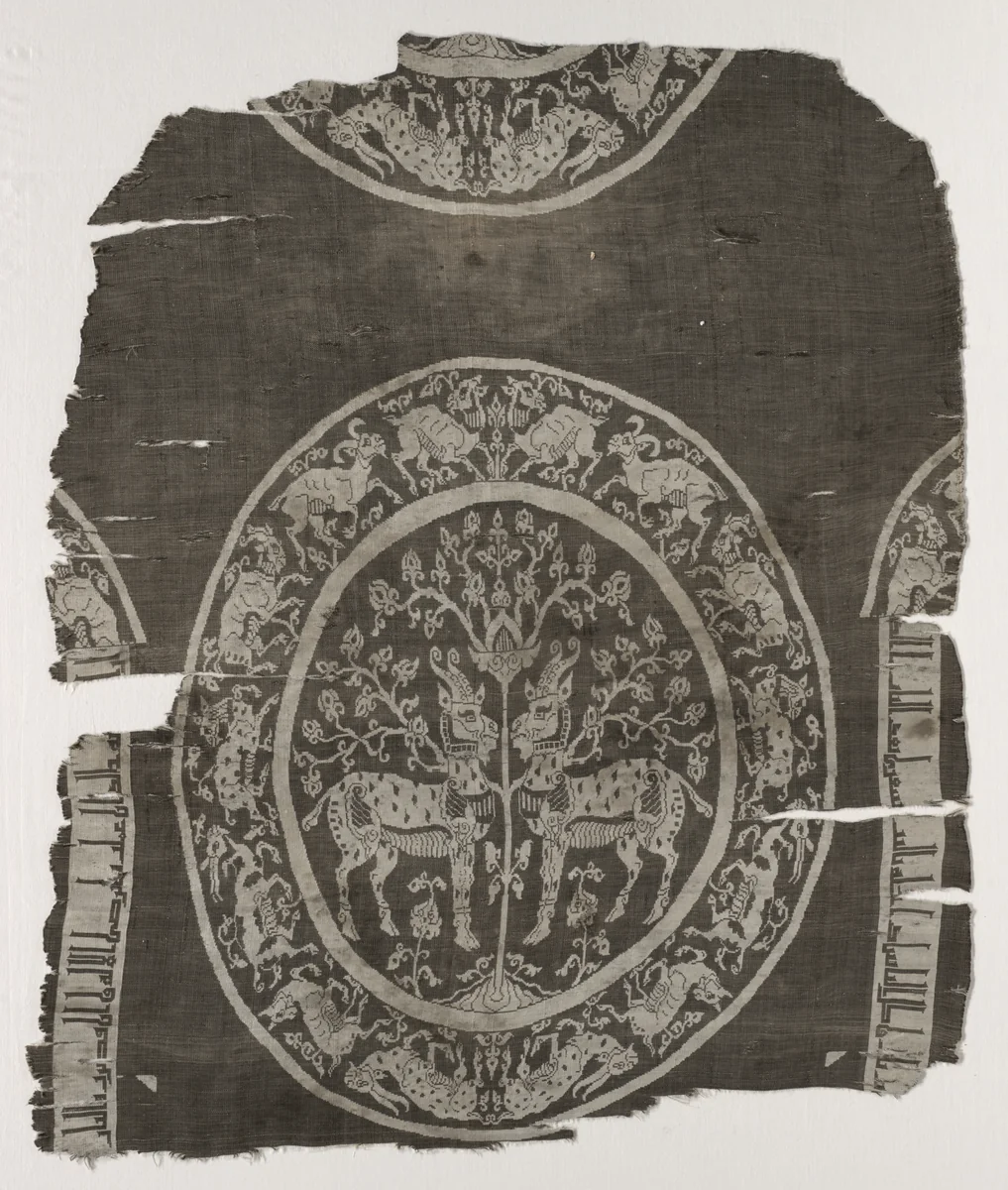 Fragment of Tomb Cover by Unknown, textile, 998-1955