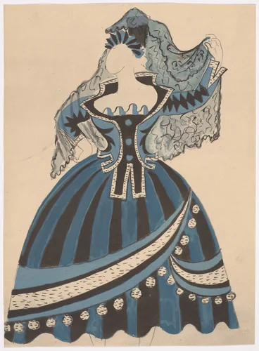 Costume design for the ballet Le Tricorne by Pablo Picasso, illustrated book, 1920