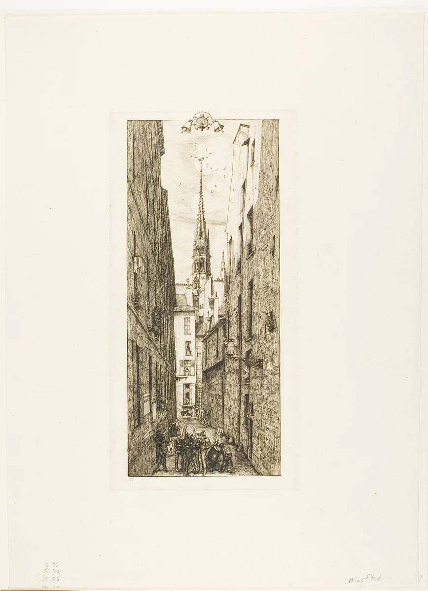 Chantrey Street, Paris by Charles Meryon, print, 1862