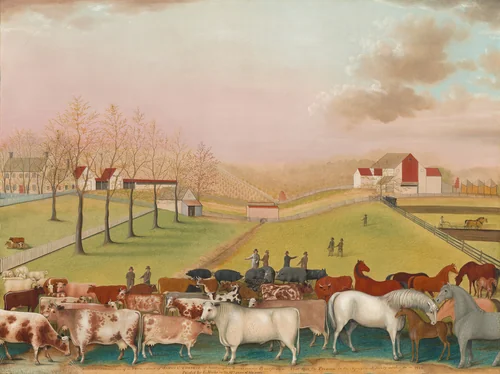 The Cornell Farm by Edward Hicks, painting, 1848