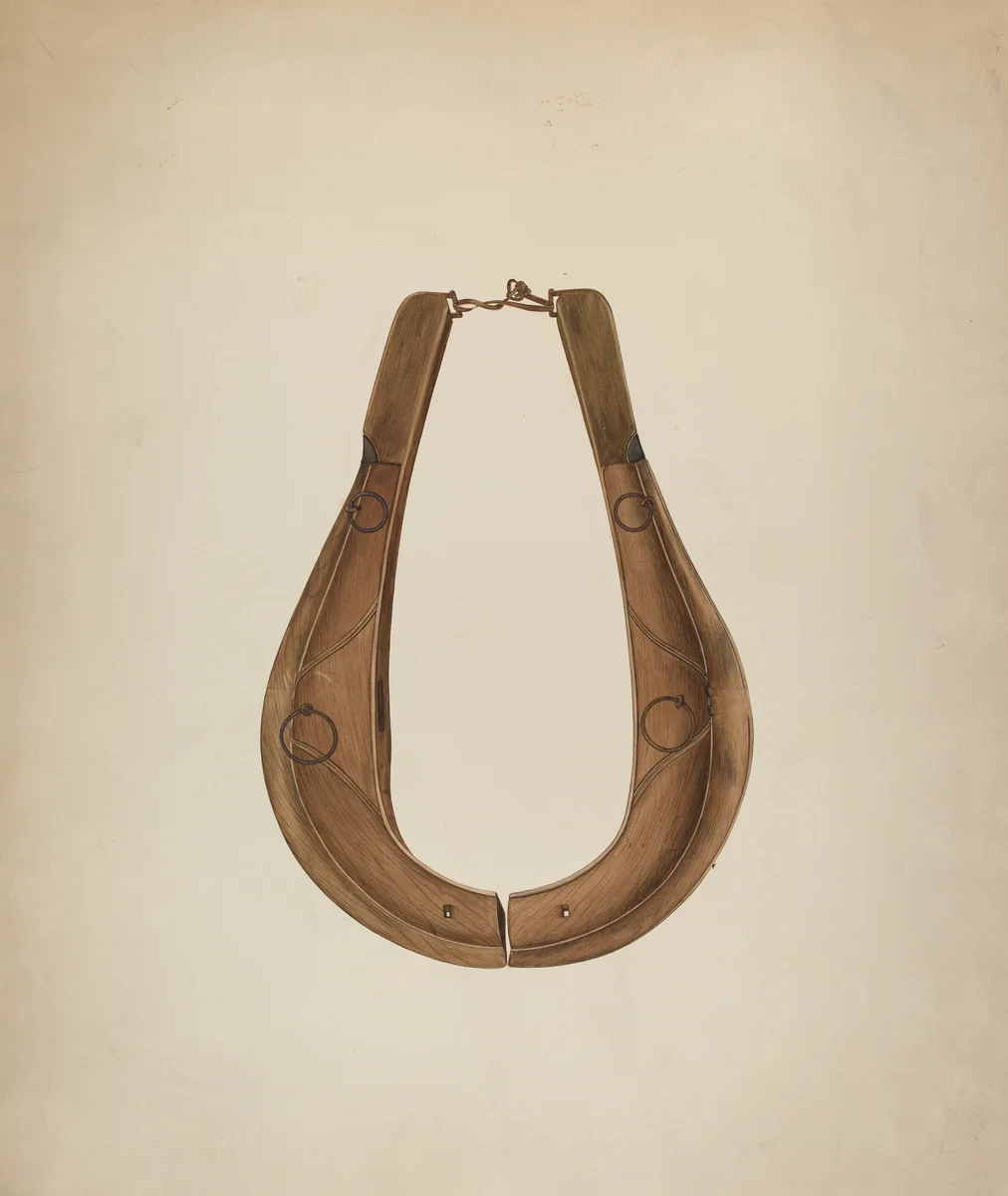 Horse Collar and Hame by Wilbur M Rice, index of american design, 1941