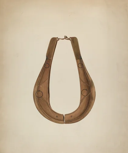 Horse Collar and Hame by Wilbur M Rice, index of american design, 1941