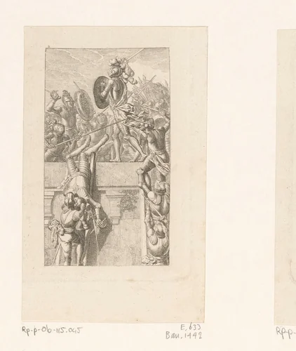 Albrecht in de aanval by Daniel Nikolaus Chodowiecki, print, 1789