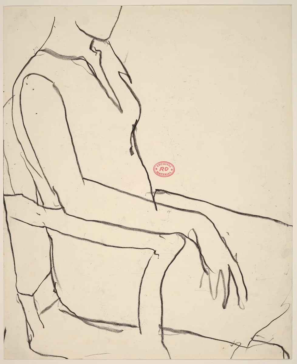 Untitled [woman seated in an armchair] by Richard Diebenkorn, drawing, 1955-1967